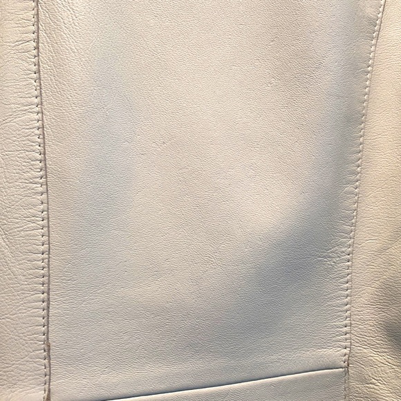 Vintage, Pale Blue, Leather Blazer - Picture 7 of 7